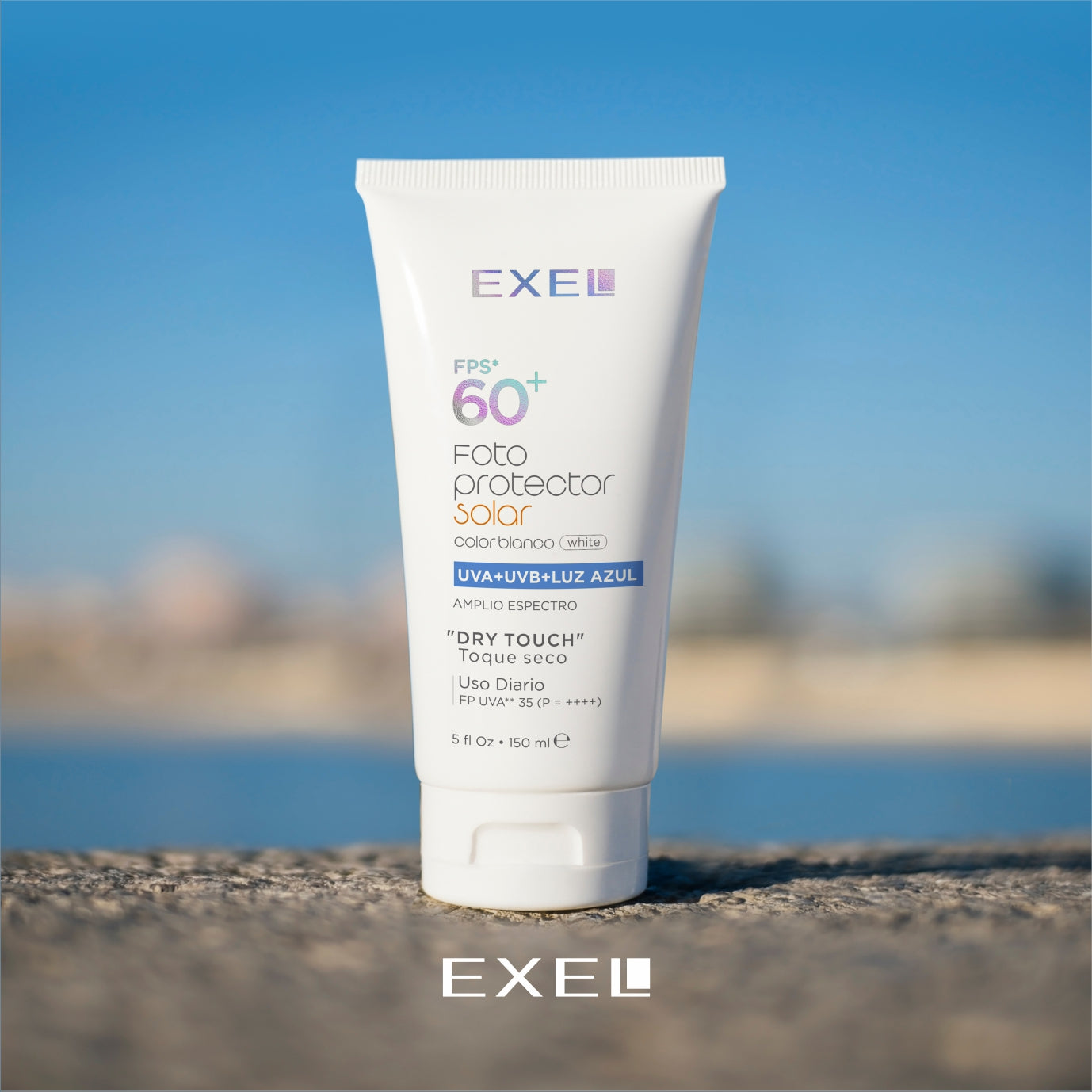 FOTOPROTECTOR SOLAR FLUIDO FPS 60. TOQUE SECO - BLANCO