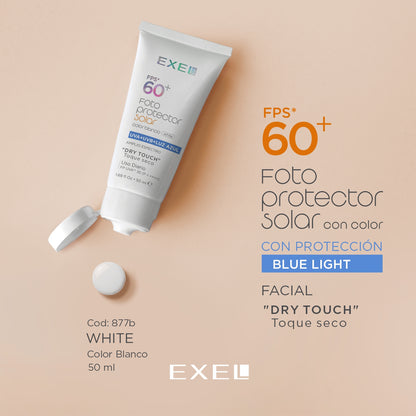 FOTOPROTECTOR SOLAR FLUIDO FPS 60. TOQUE SECO - BLANCO