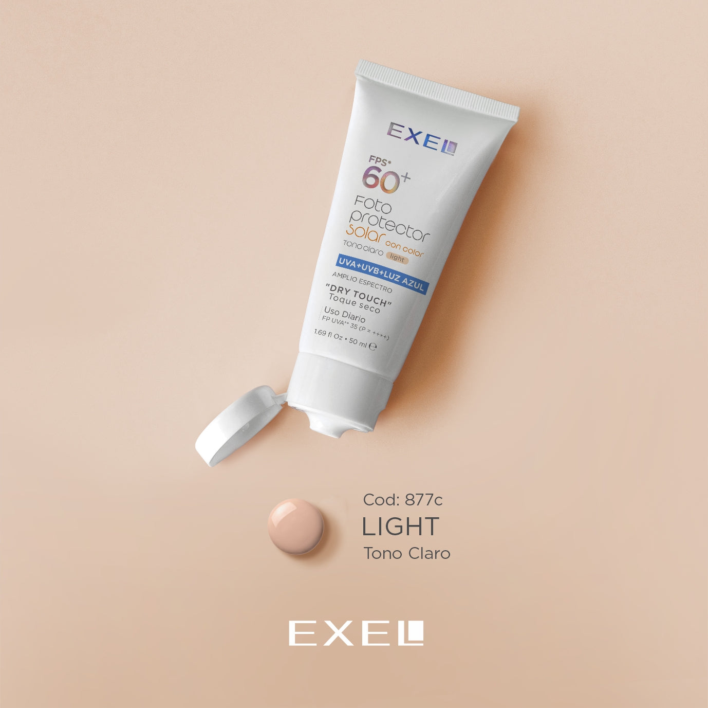 FOTOPROTECTOR SOLAR FLUIDO FPS 60. TOQUE SECO - CLARO