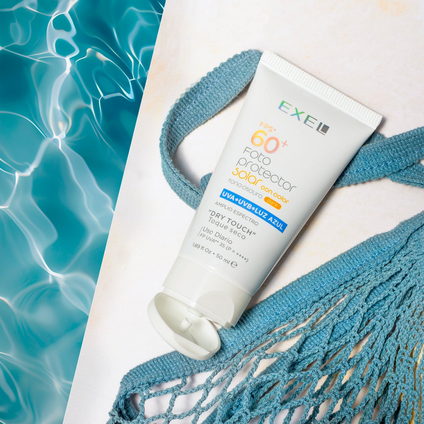 FOTOPROTECTOR SOLAR FLUIDO FPS 60. TOQUE SECO - OSCURO